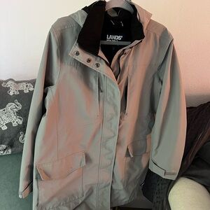 Grey Lands End Coat L/XL